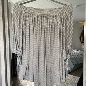 Off the shoulder stripped top